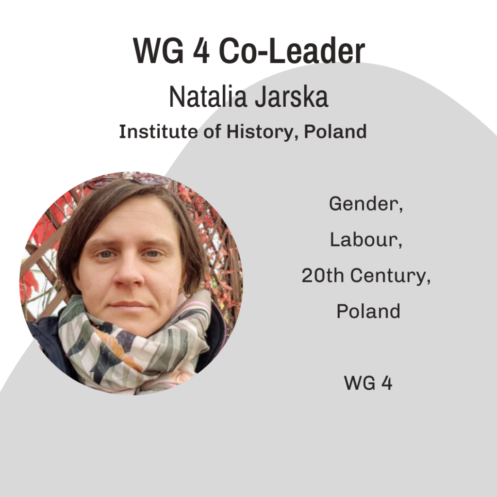 WG 4 Co-Leader, Natalia Jarska